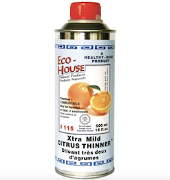 a can of Eco house xtra mild citrus solvent
